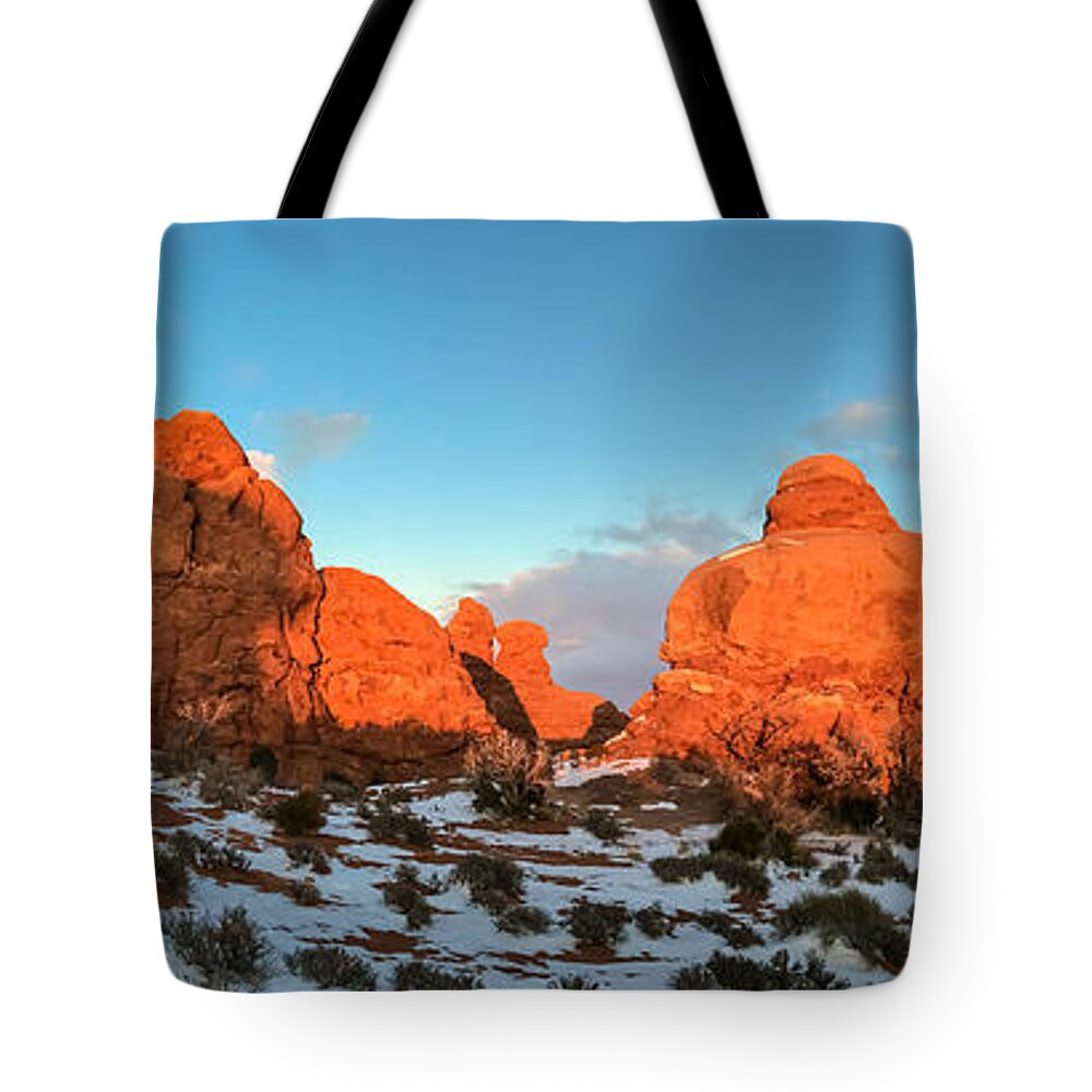 Landscape Tote Bag featuring the photograph Window Arch by Jonathan Nguyen