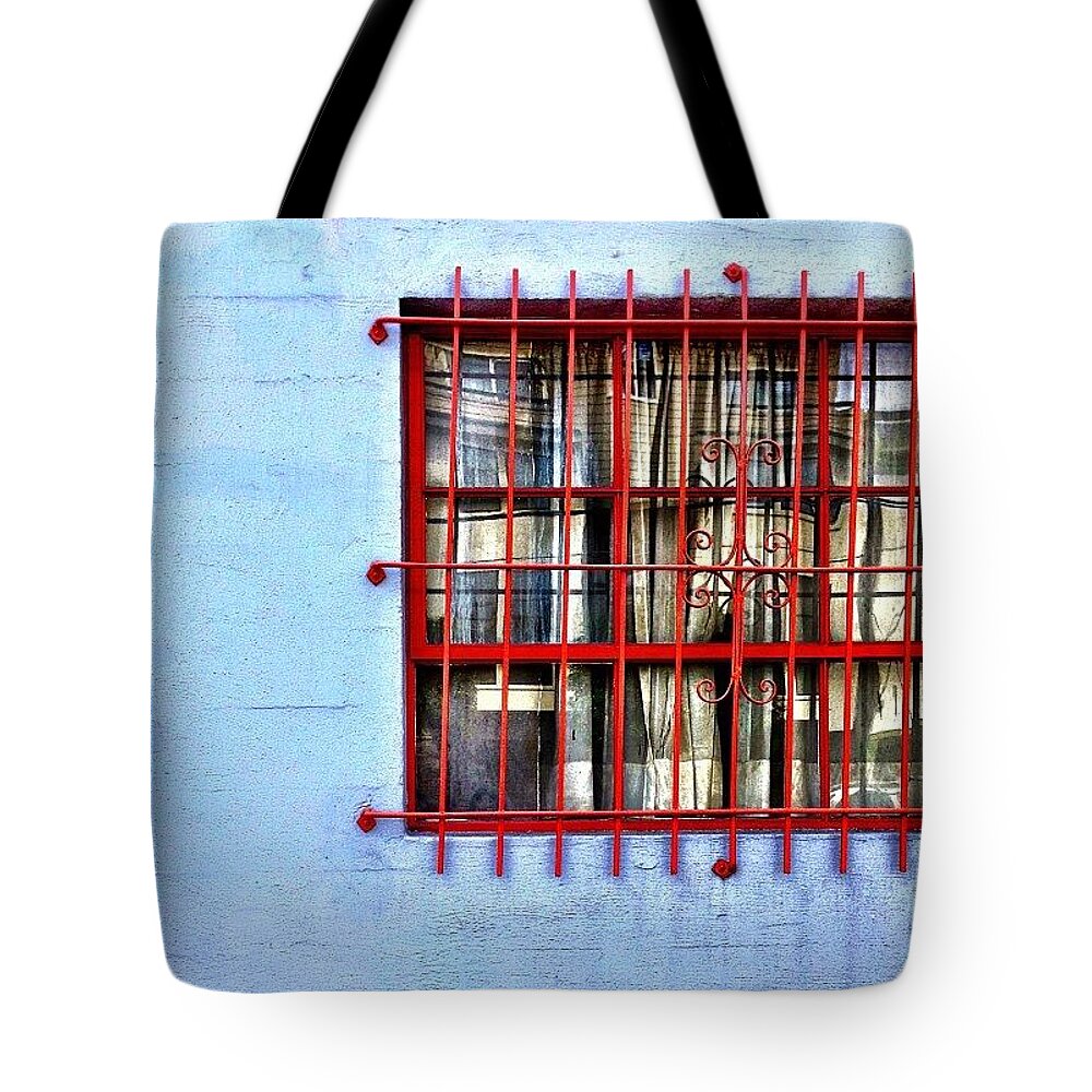 Jj_indetail Tote Bag featuring the photograph Window With Reflection by Julie Gebhardt