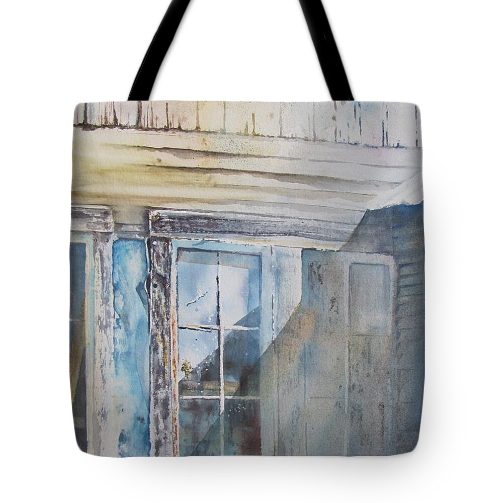 Windows Tote Bag featuring the painting Windows by Amanda Amend