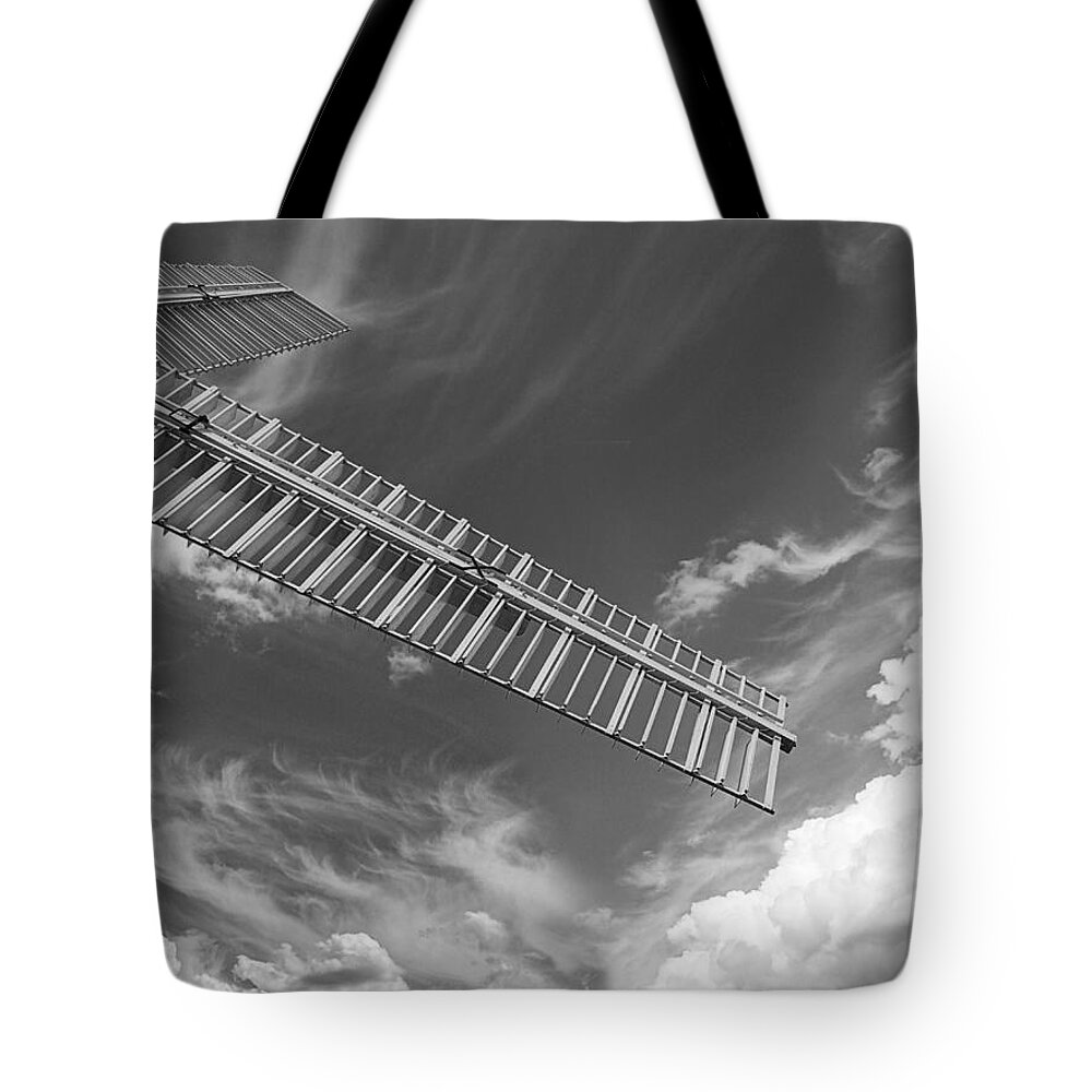 Wind Tote Bag featuring the photograph Winds Of Time Black and White by Gill Billington
