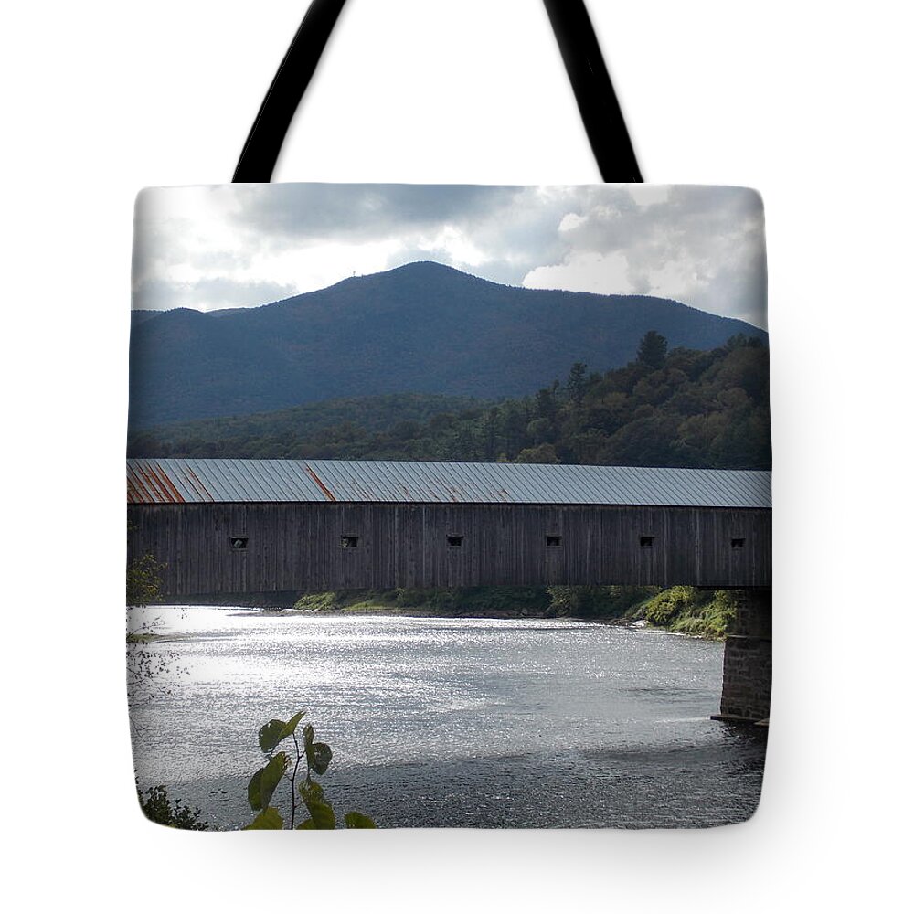 Windsor Tote Bag featuring the photograph Windsor Cornish Bridge by Catherine Gagne