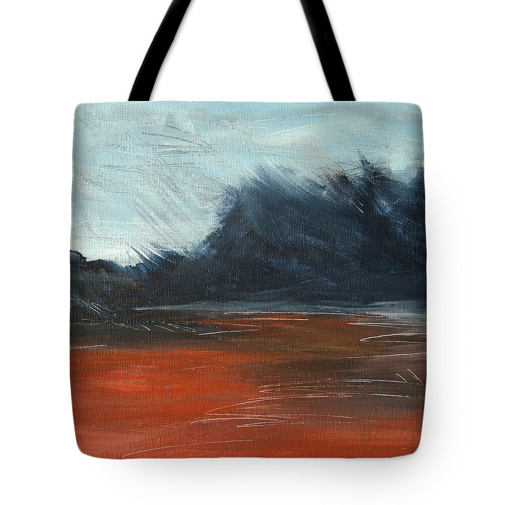 Beach Tote Bag featuring the painting Windy Beach by Jani Freimann