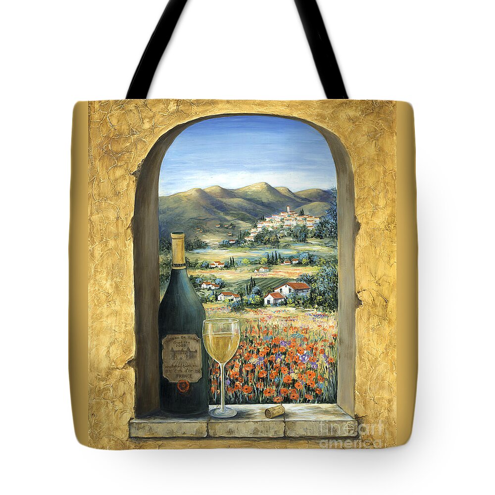 Wine Tote Bag featuring the painting Wine And Poppies by Marilyn Dunlap