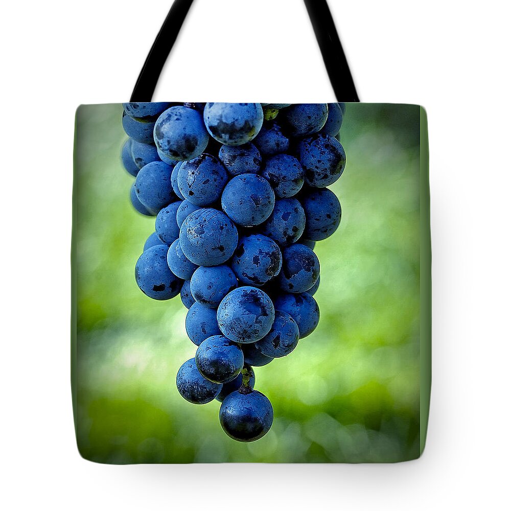 Food Tote Bag featuring the photograph Wine Grapes by Phil Cardamone