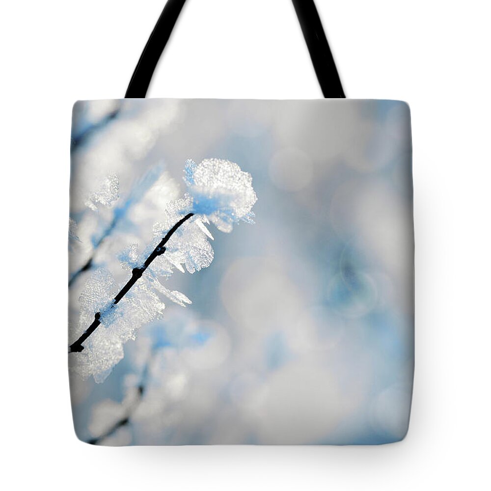 Shadow Tote Bag featuring the photograph Winter by Elenaleonova