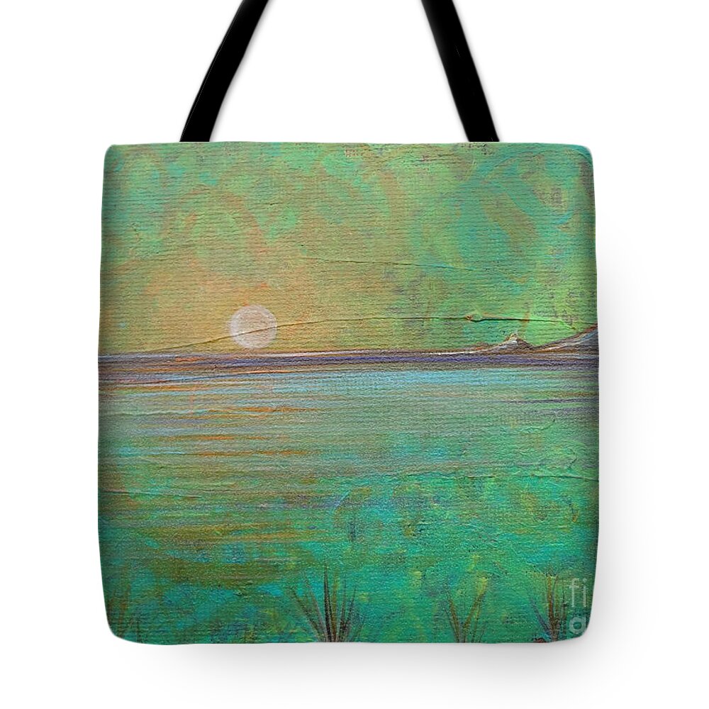 Winter Solitude 7 Tote Bag featuring the painting Winter Solitude 7 by Jacqueline Athmann