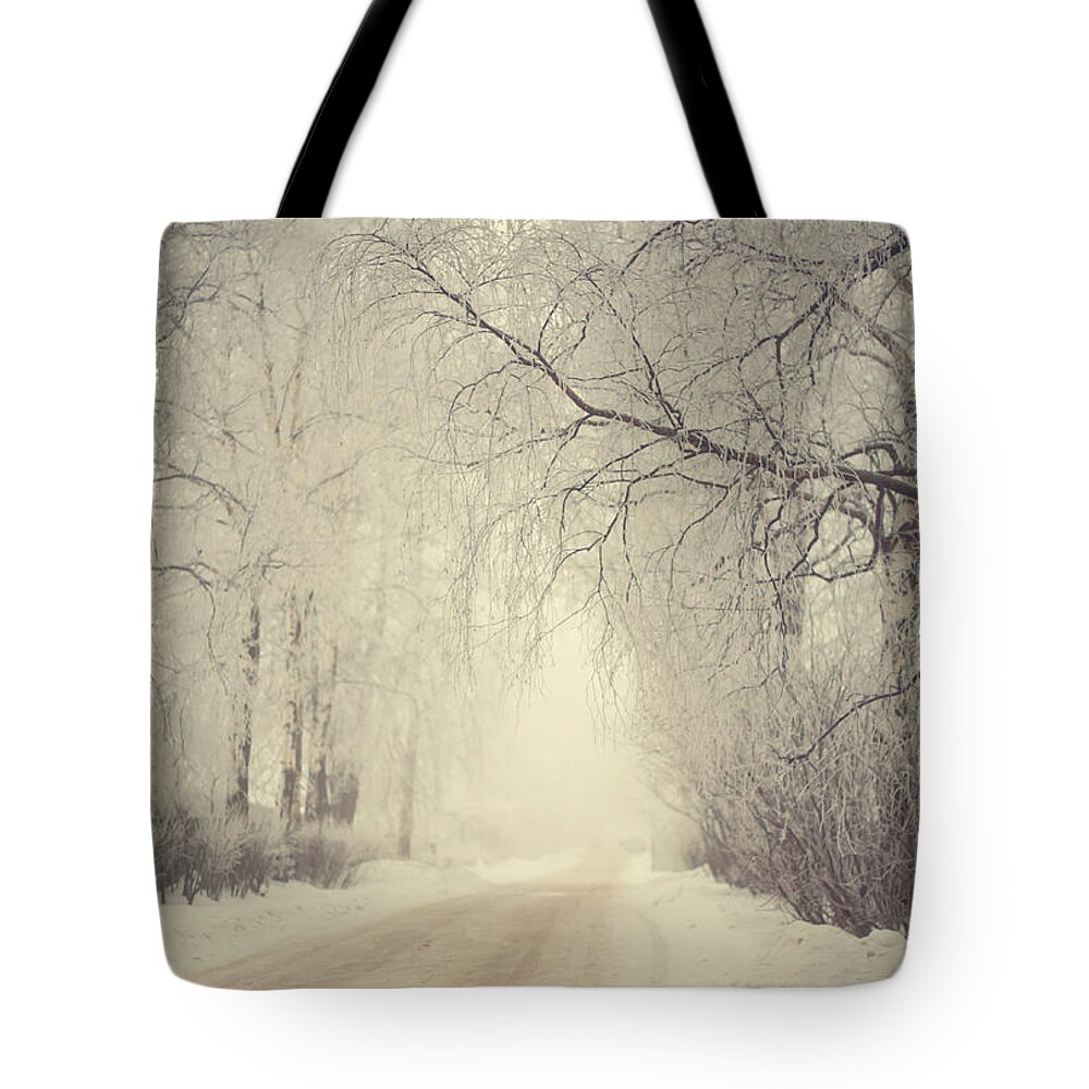 Winter Tote Bag featuring the photograph Winter Way by Jenny Rainbow