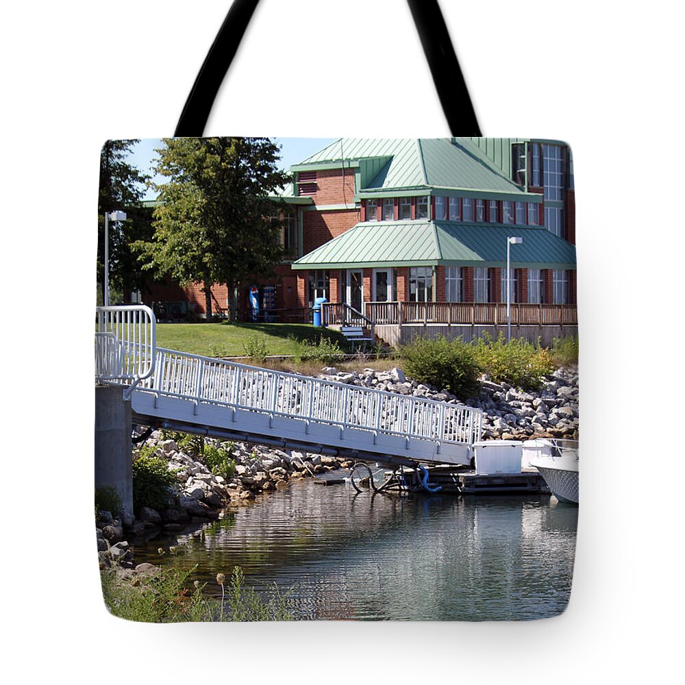 Shore Tote Bag featuring the photograph Winthrop Harbor Shore by Debbie Hart
