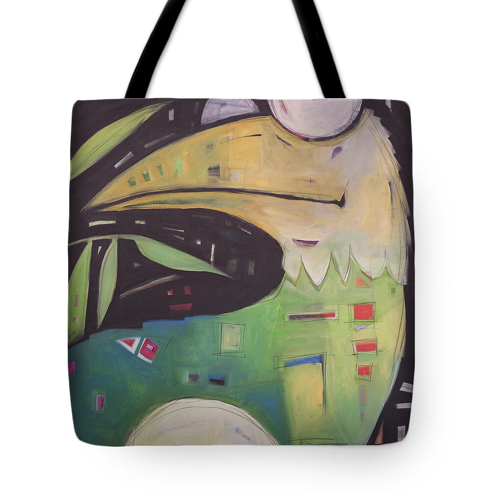 Bird Tote Bag featuring the painting With Child by Tim Nyberg