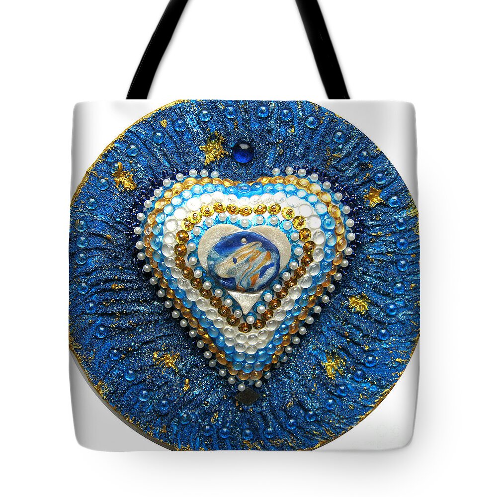 Wombat With Starry Sky Tote Bag featuring the relief Wombat with starry sky by Heidi Sieber