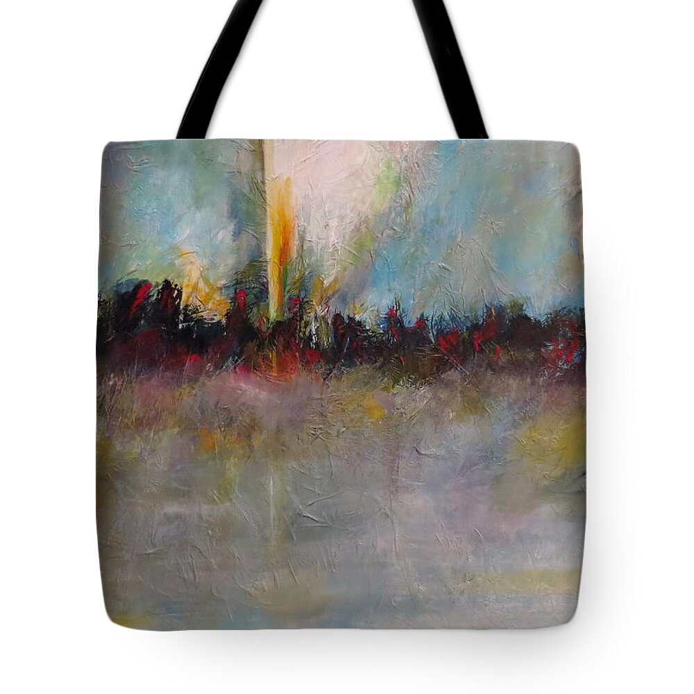 Abstract Tote Bag featuring the painting Wonder by Soraya Silvestri