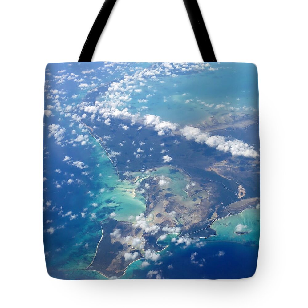Caribbean Sea Tote Bag featuring the photograph Wonders From Above by Laurie Search