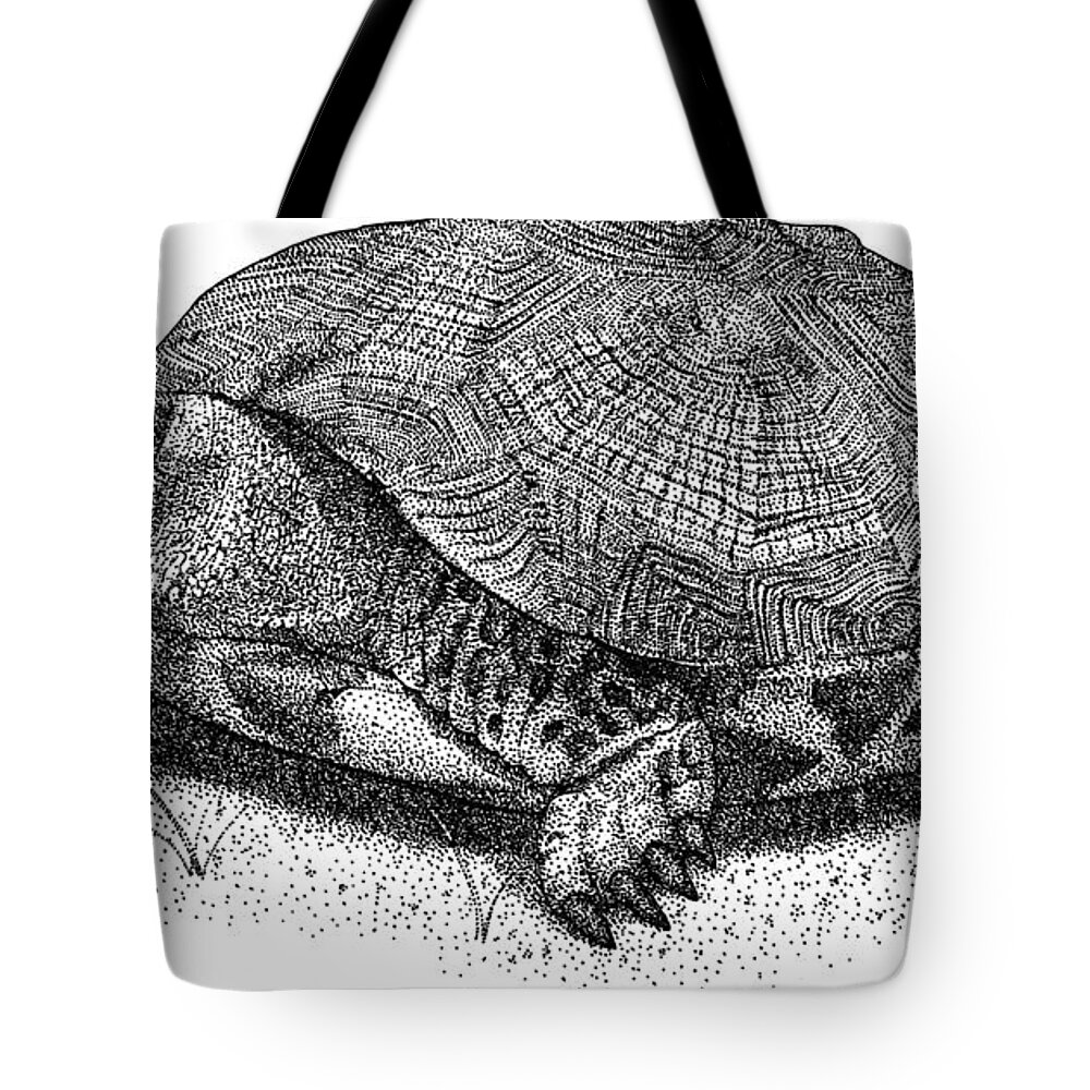 Wood Turtle Tote Bag featuring the photograph Wood Turtle by Roger Hall
