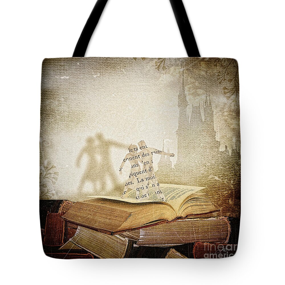 Words Tote Bag featuring the digital art Words by Mo T