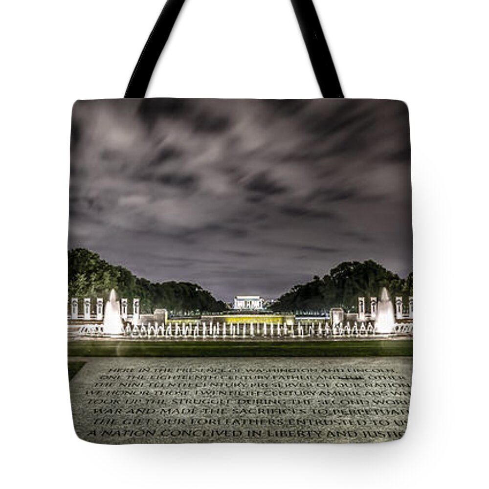 Dc Tote Bag featuring the photograph World War II Memorial by David Morefield