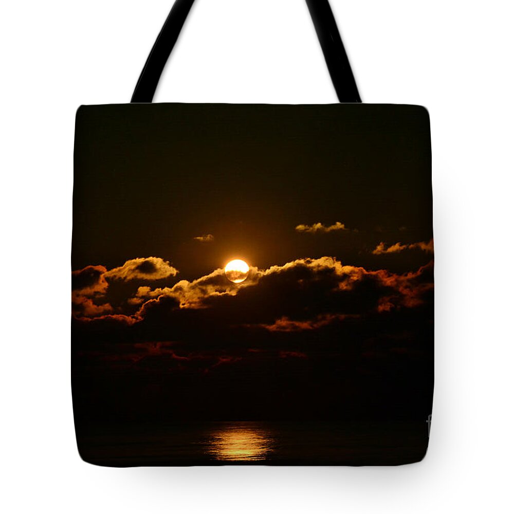 Moon Tote Bag featuring the photograph Wrightsville Winter Moon by Kelly Nowak