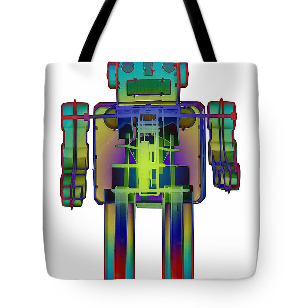 X-ray Art Tote Bag featuring the photograph X-ray Robot - 3N2O No.3 by Roy Livingston