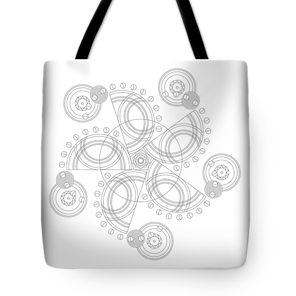 Relief Tote Bag featuring the digital art X to the Sixth Power by DB Artist