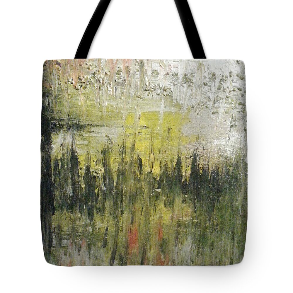 Abstract Painting Tote Bag featuring the painting Y - liesiii by KUNST MIT HERZ Art with heart