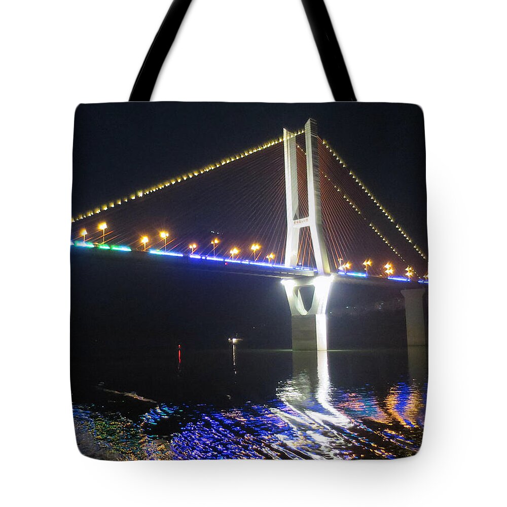 Reflection Tote Bag featuring the photograph Yangtze Reflection by Rick Locke - Out of the Corner of My Eye