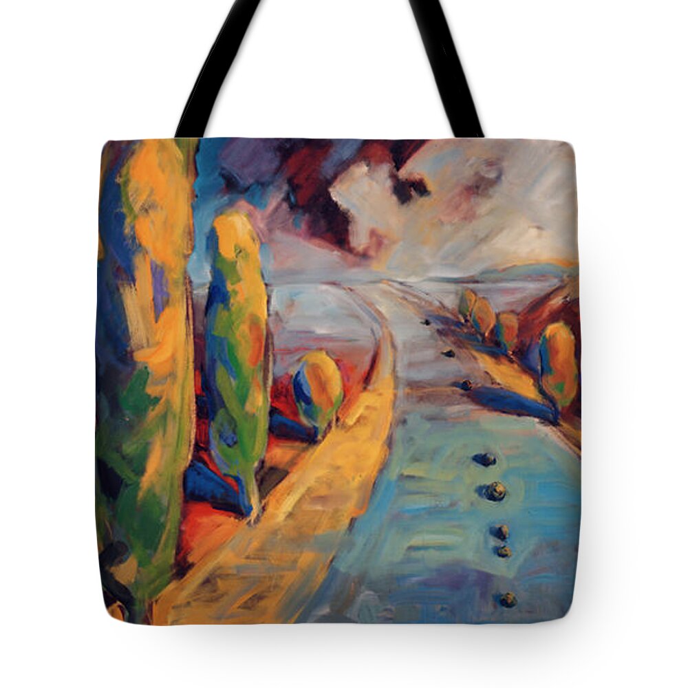 California Tote Bag featuring the painting Yellow Cypress by Konnie Kim