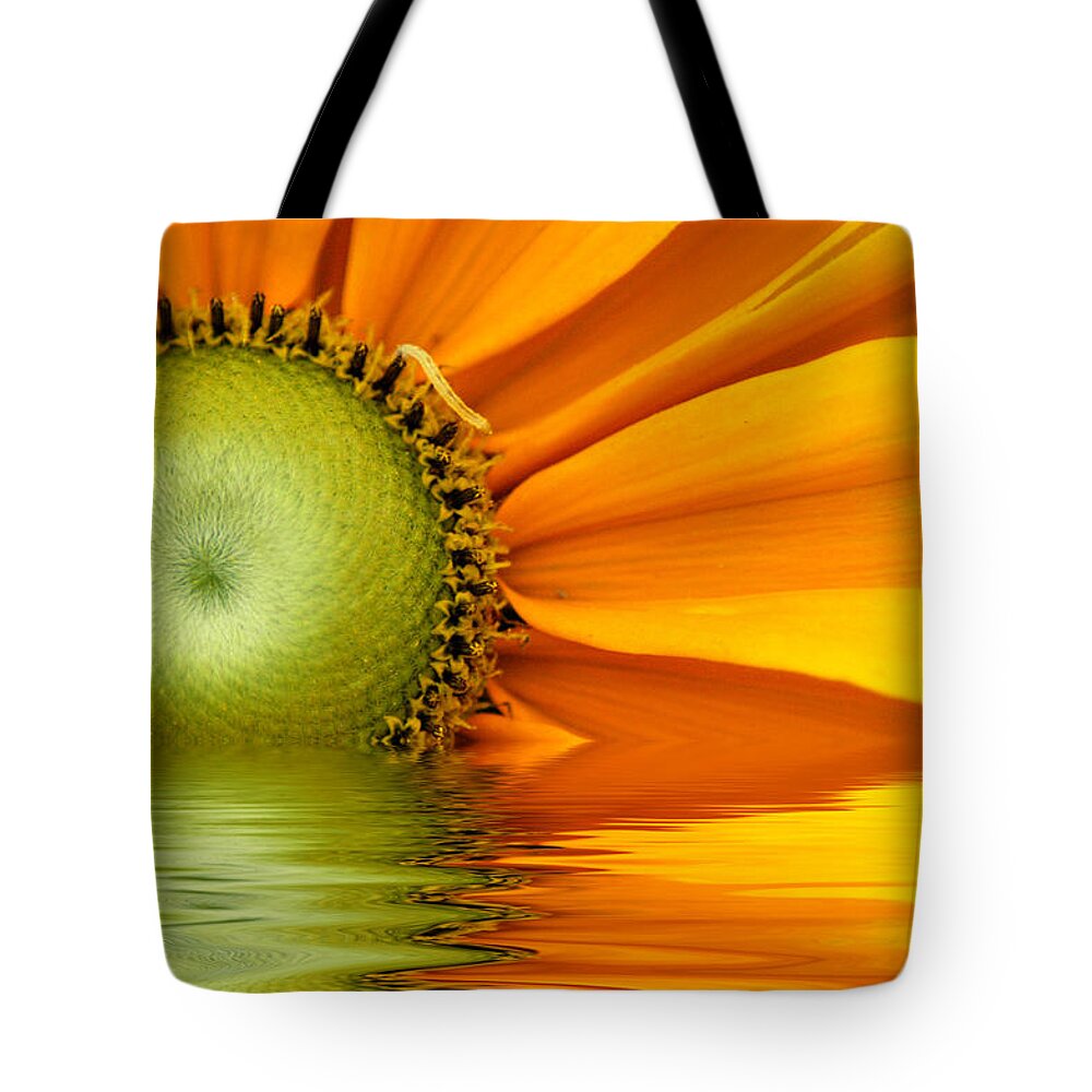 Sunflower Tote Bag featuring the photograph Yellow Sunflower Sunrise by Don Johnson