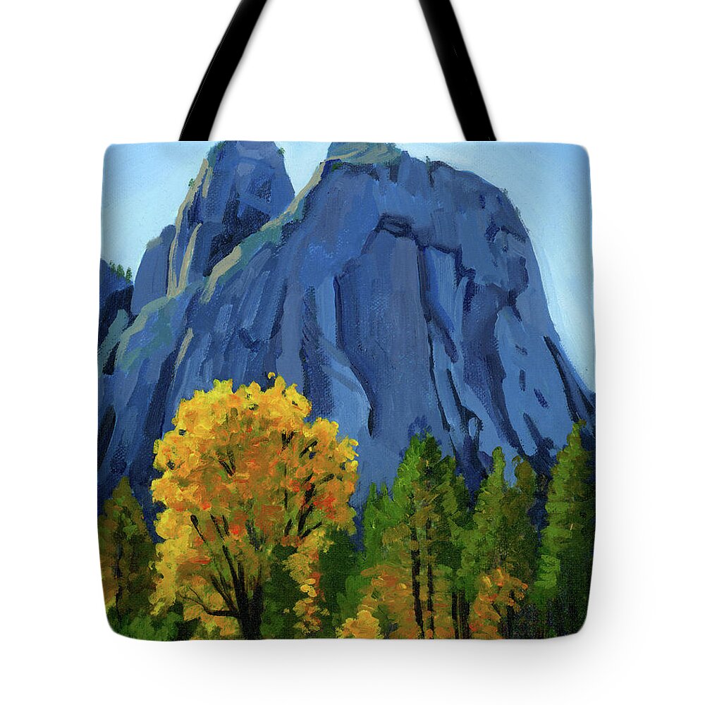 Yosemite Valley Tote Bag featuring the painting Yosemite Oaks by Alice Leggett