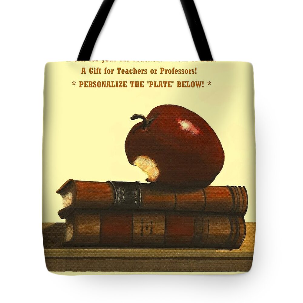 Fineartamerica.com Tote Bag featuring the painting You Add Personalized Text on Plate # 6 1 by Diane Strain