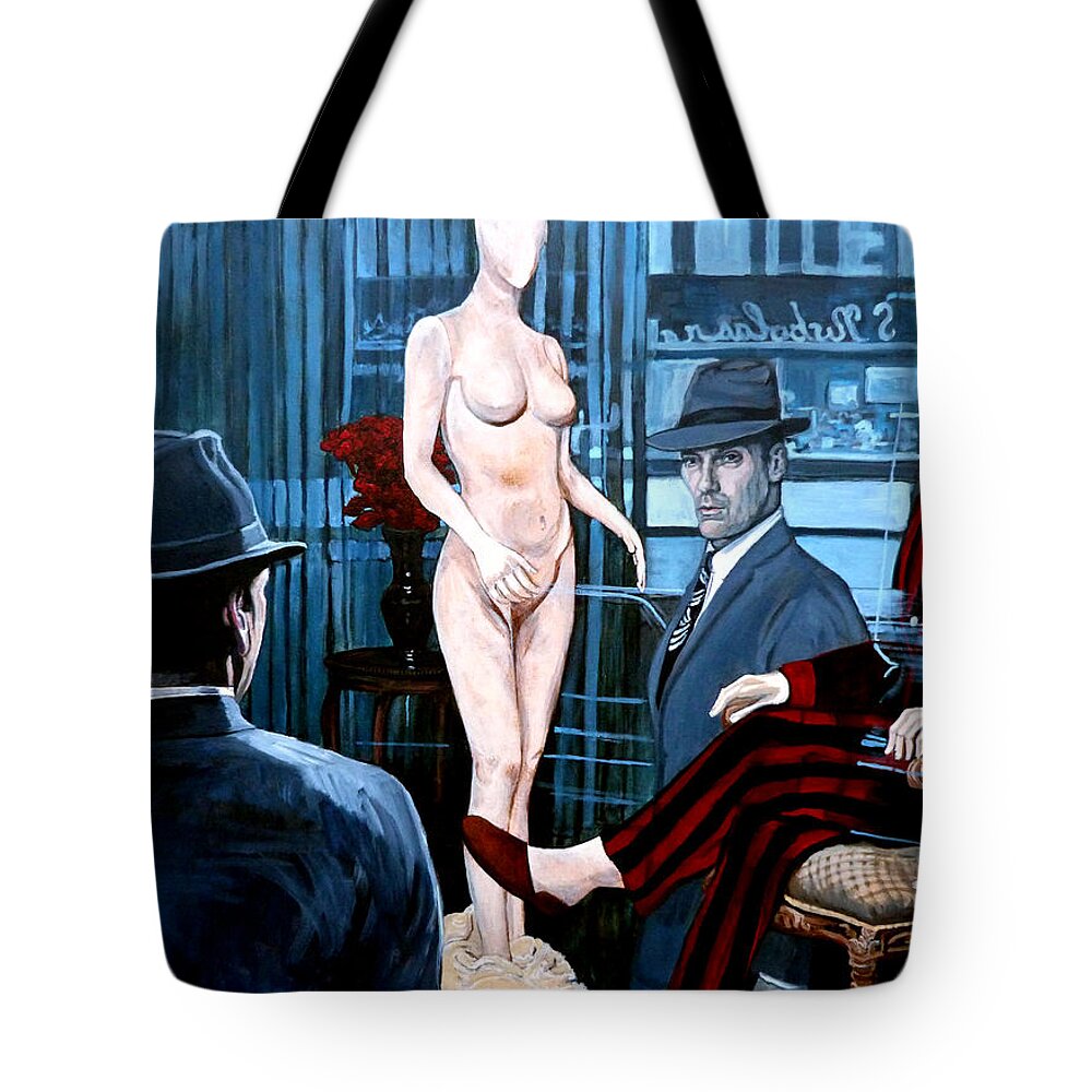 Yolt Tote Bag featuring the painting You Only Live Twice by Tom Roderick