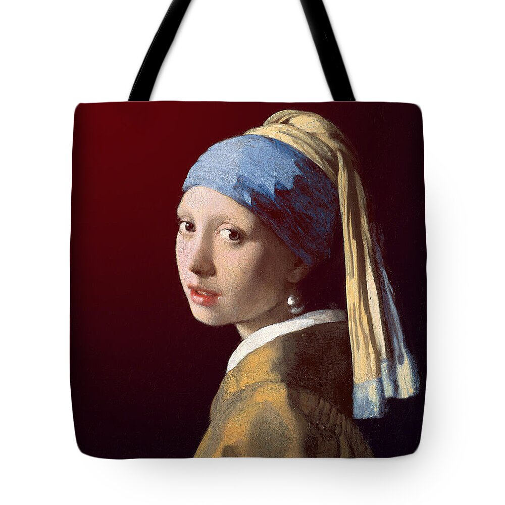 Johannes Vermeer Painting Tote Bag featuring the painting Young Lady by David Bridburg
