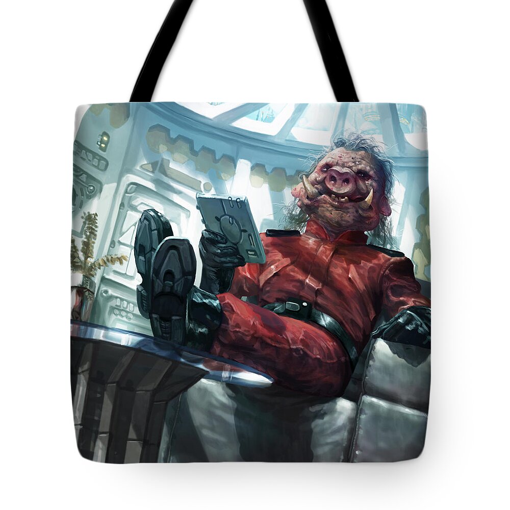 Star Wars Tote Bag featuring the digital art Yoxgit by Ryan Barger
