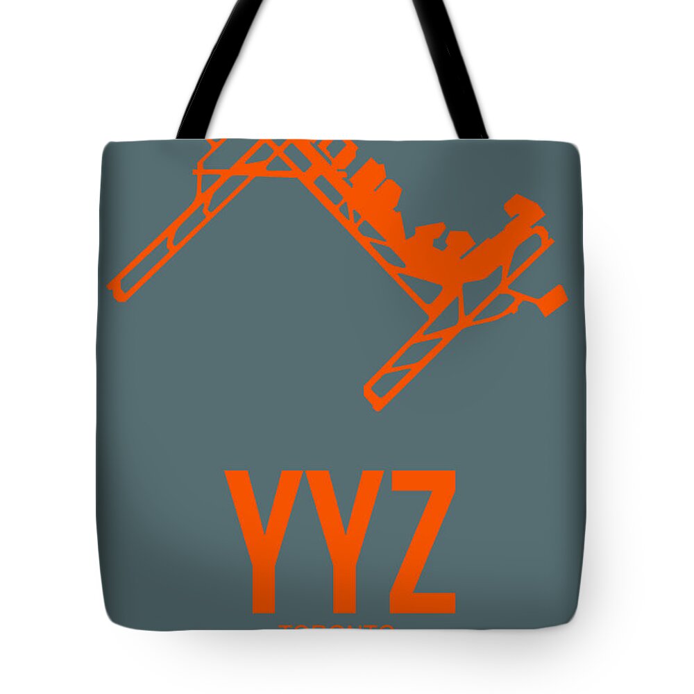 Toronto Tote Bag featuring the digital art YYZ Toronto Airport Poster by Naxart Studio