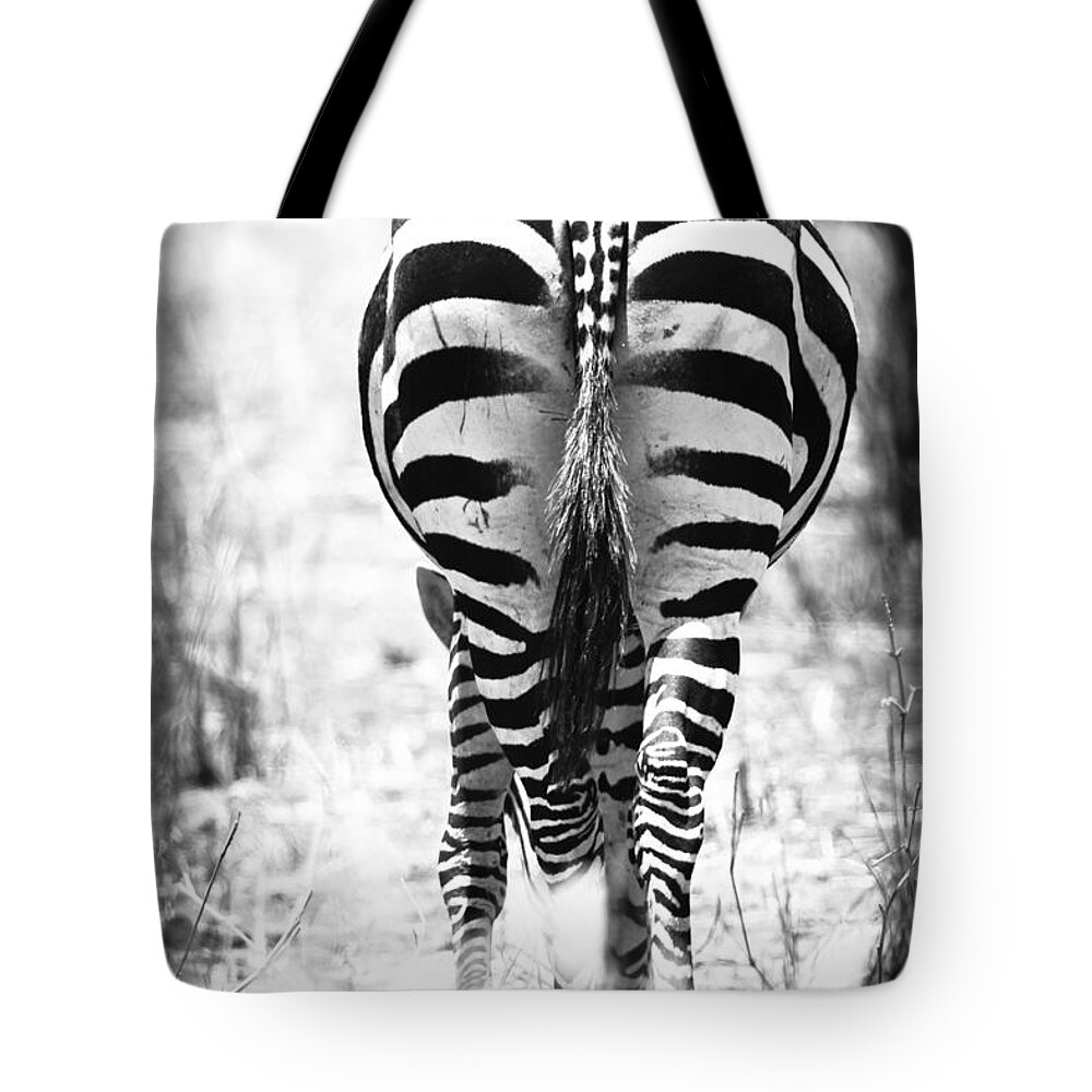 3scape Photos Tote Bag featuring the photograph Zebra Butt by Adam Romanowicz