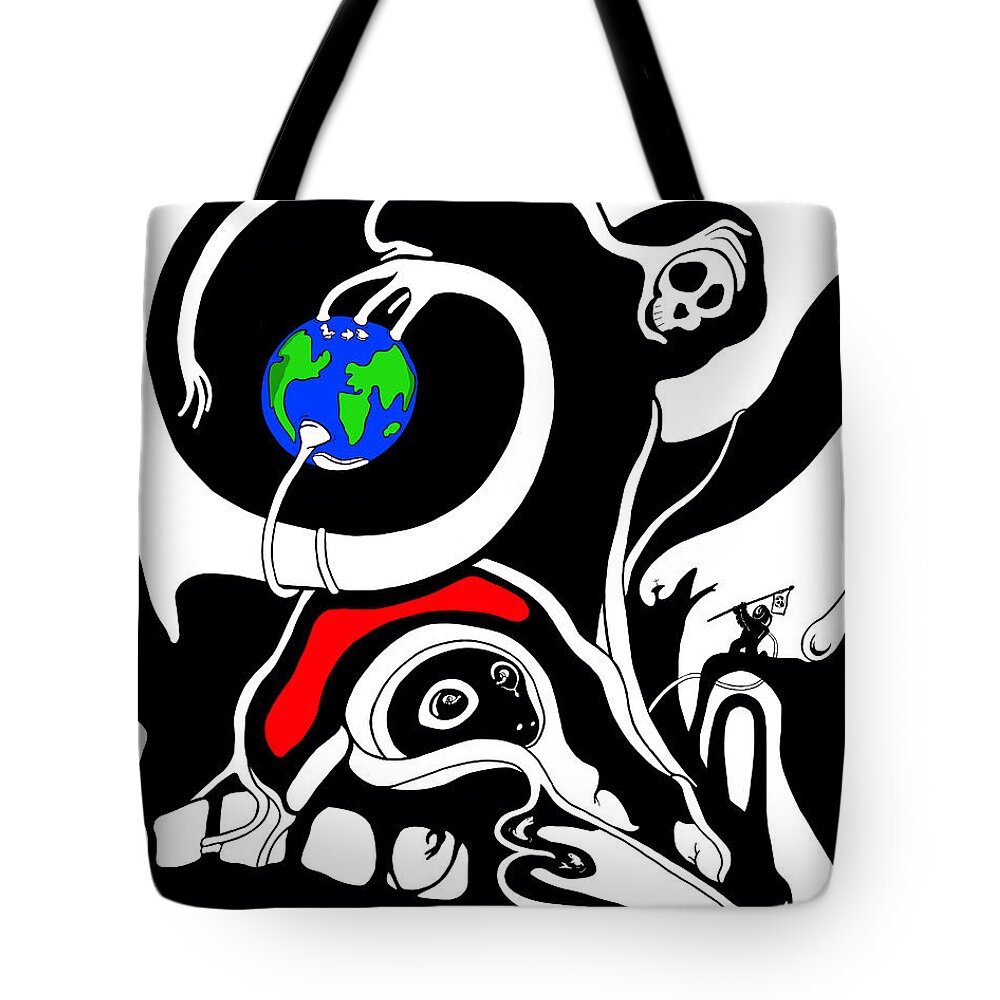 Flag Tote Bag featuring the digital art Zero Gravity by Craig Tilley