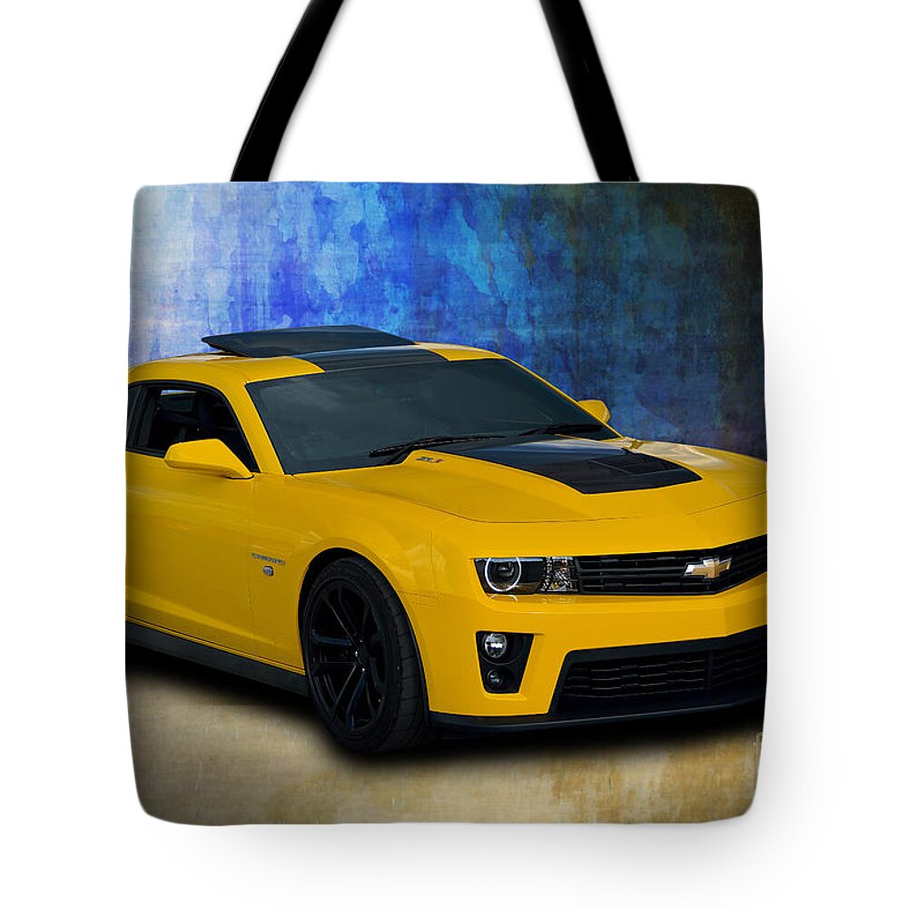 Yellow Tote Bag featuring the photograph ZL1 Camaro by Stuart Row