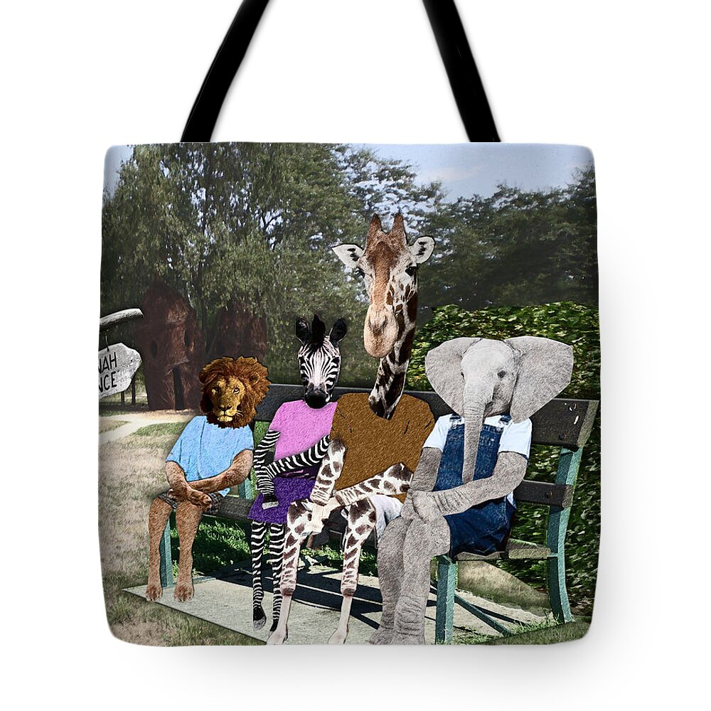 Digital Art Tote Bag featuring the photograph Zooing It by Jennifer Schwab