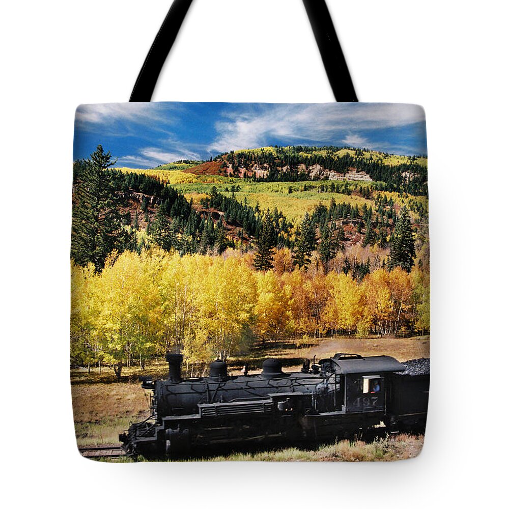 Chama Tote Bag featuring the photograph Train At Chama by Ron Weathers