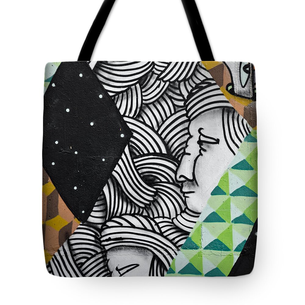 Graffiti Tote Bag featuring the painting Abstract colorful Graffiti #1 by Yurix Sardinelly