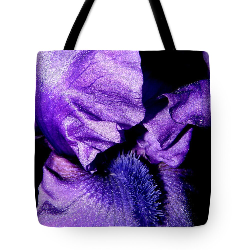 Iris Tote Bag featuring the photograph Bearded Iris #1 by Kim Galluzzo