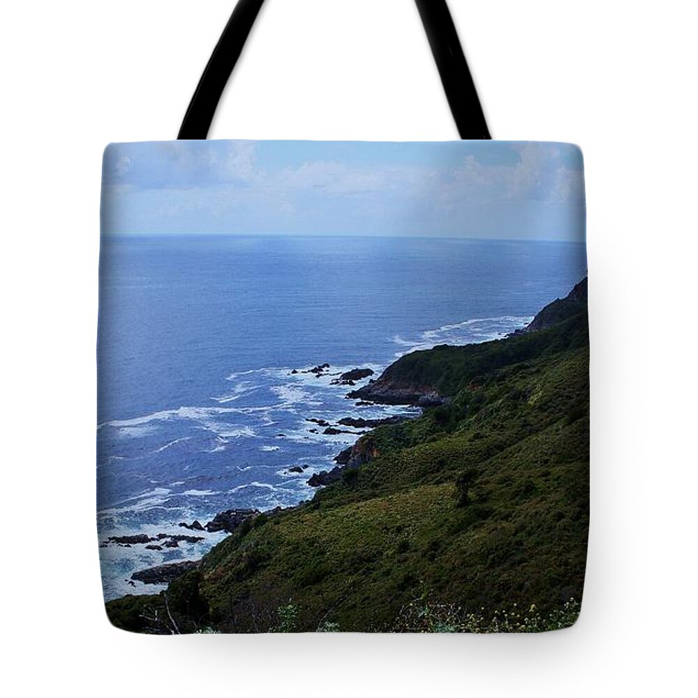 Pfeiffer Beach Tote Bag featuring the photograph 'Big Sur Coastline' #1 by PJQandFriends Photography