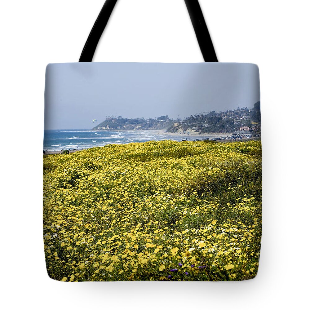 Wildflowers Tote Bag featuring the photograph California wildflowers #1 by Daniel Knighton
