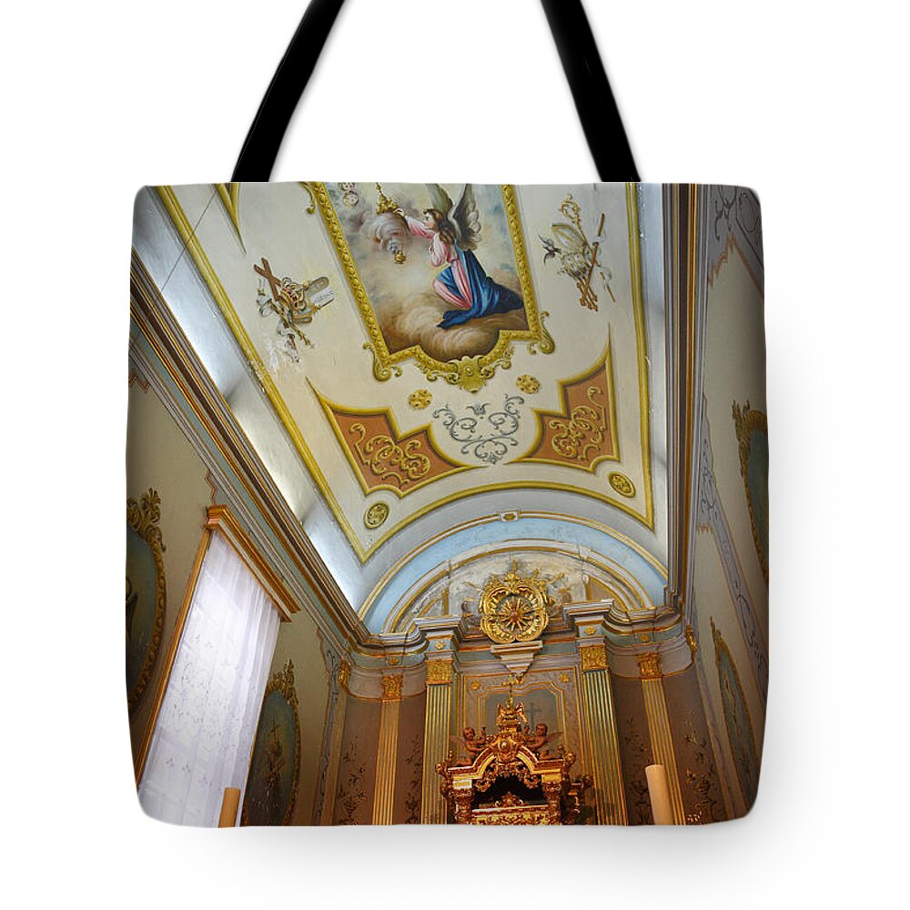 Chapel Tote Bag featuring the photograph Catholic chapel #1 by Gaspar Avila