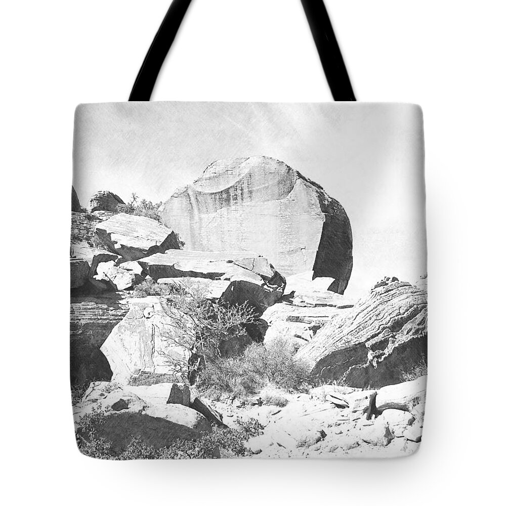 Pencil Tote Bag featuring the photograph Giant Sandstone Boulders #1 by Frank Wilson
