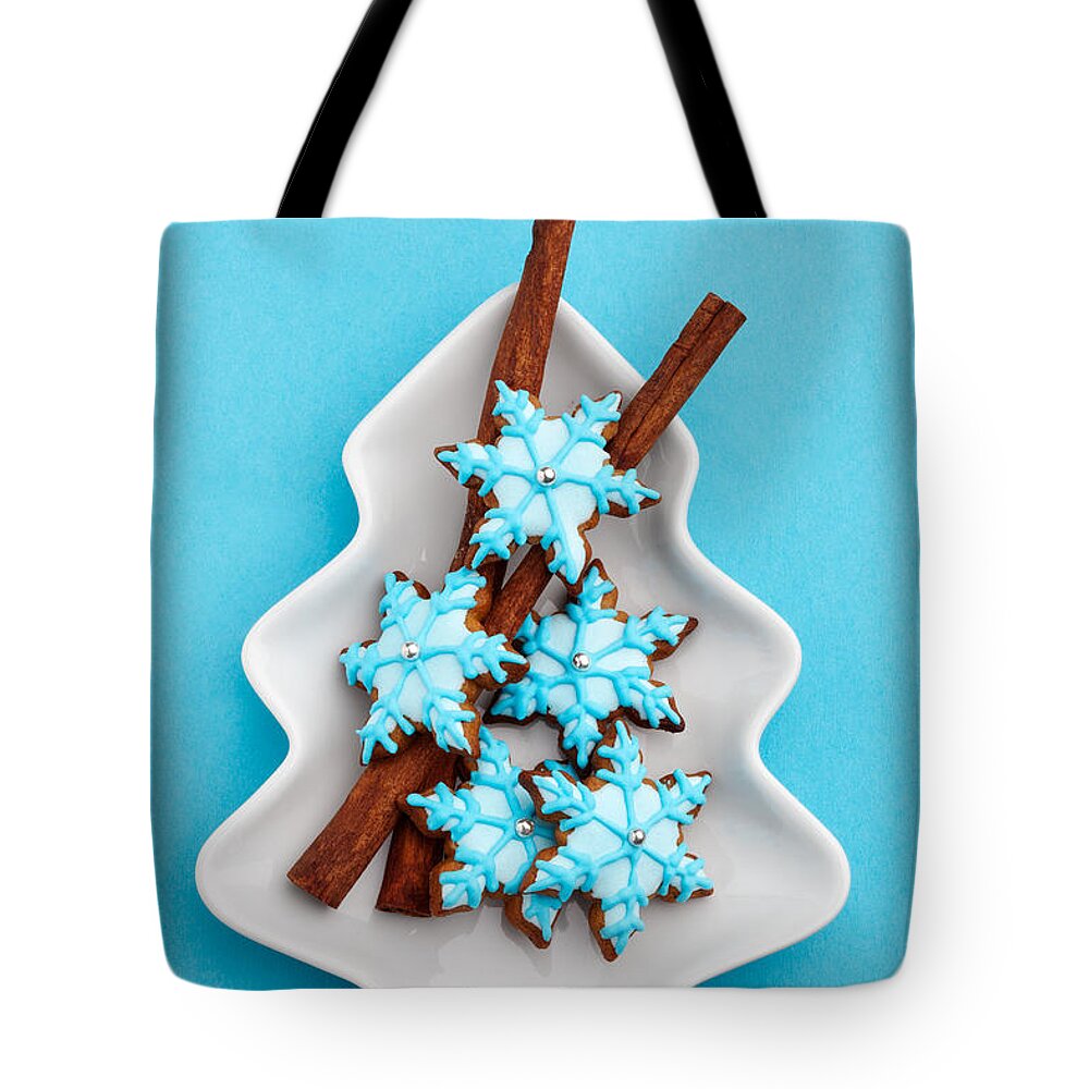 Background Tote Bag featuring the photograph Gingerbread cookies #1 by Kati Finell