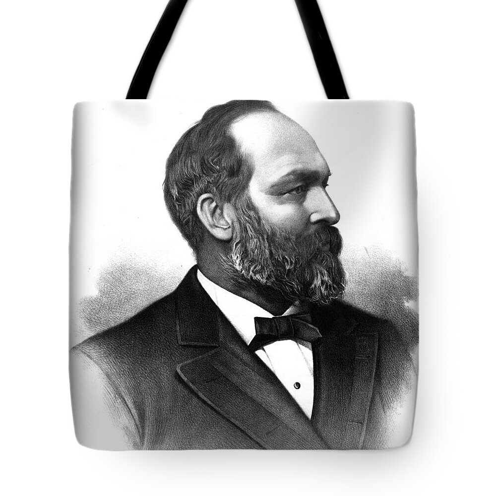 Government Tote Bag featuring the photograph James A. Garfield, 20th American #1 by Photo Researchers