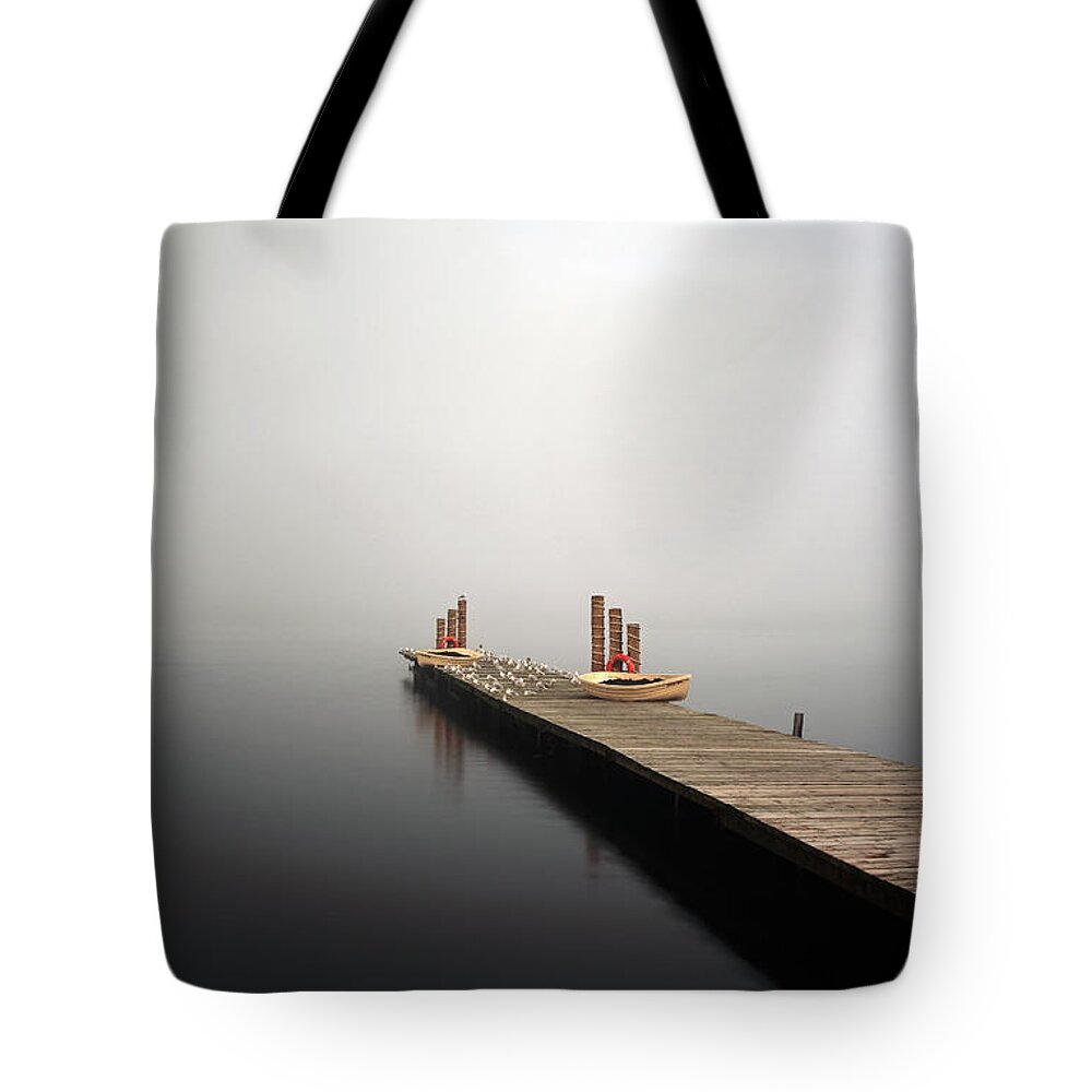 Jetty Tote Bag featuring the photograph Jetty on Loch Lomond #2 by Grant Glendinning