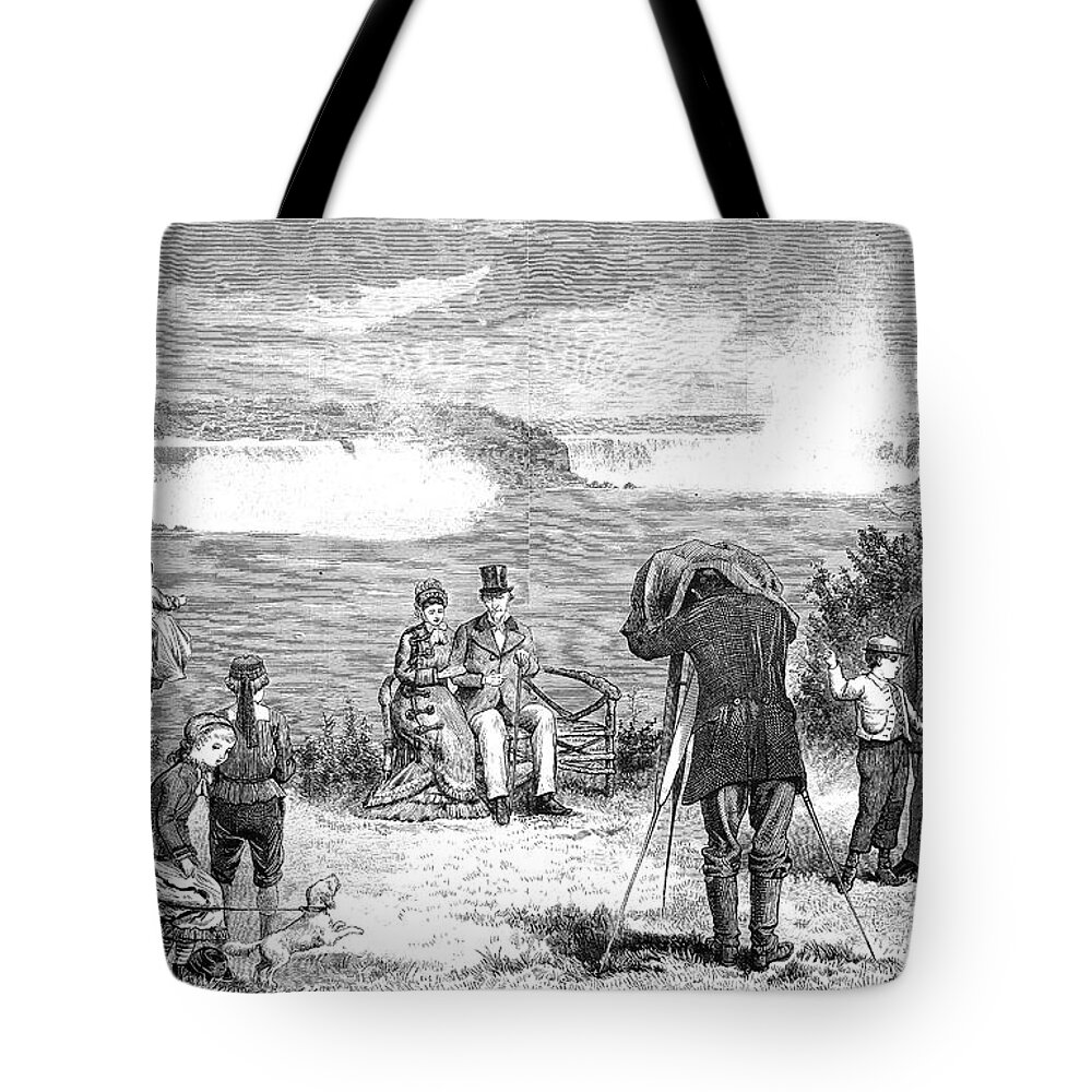 1877 Tote Bag featuring the photograph Niagara Falls, 1877 #1 by Granger