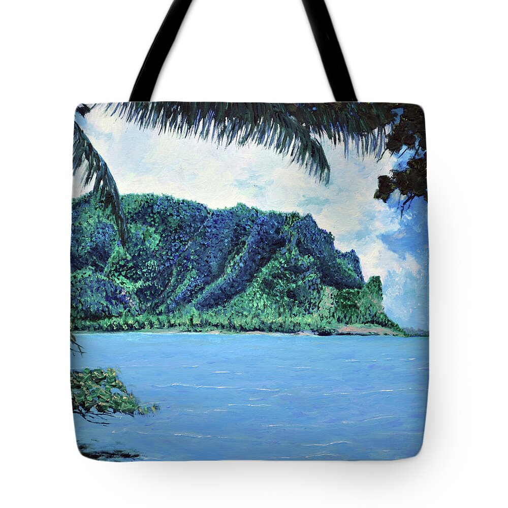 Pacific Tote Bag featuring the painting Pacific Island #1 by Stan Hamilton