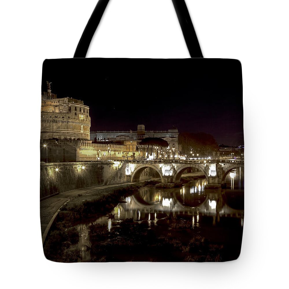 Angelo Tote Bag featuring the photograph Rome ponte san angelo #1 by Joana Kruse