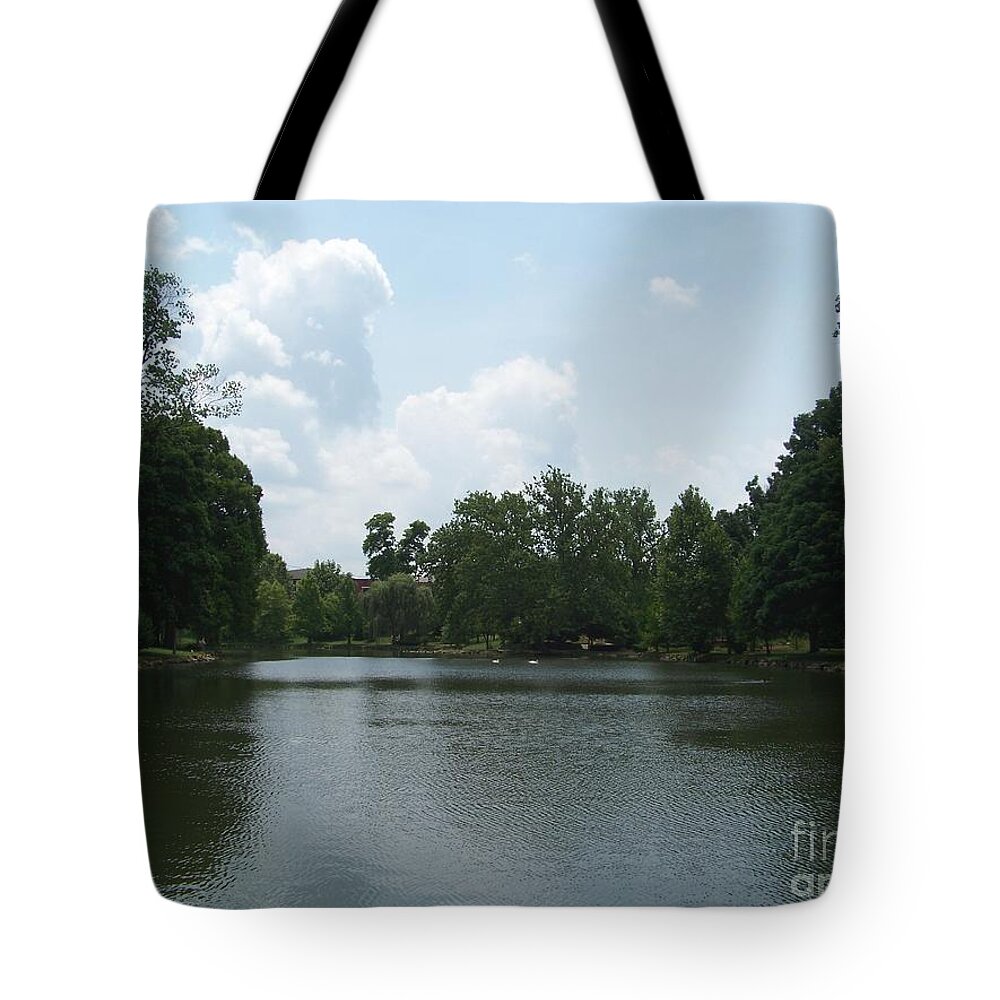 Lake Tote Bag featuring the photograph Yoctangee Park Lake #1 by Charles Robinson